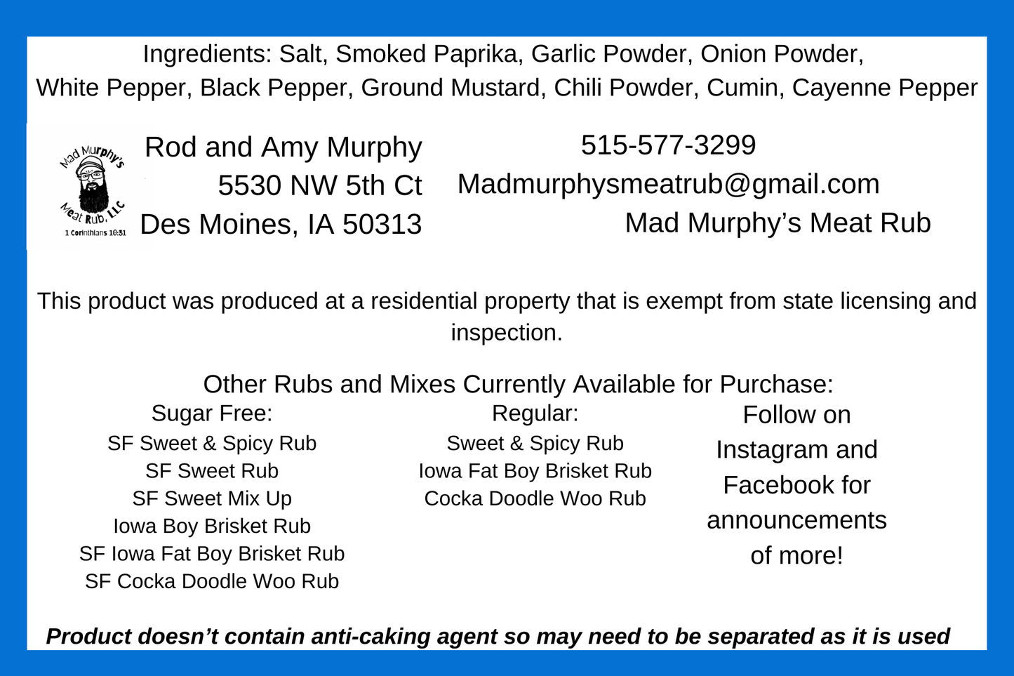 Iowa Boy Brisket Rub